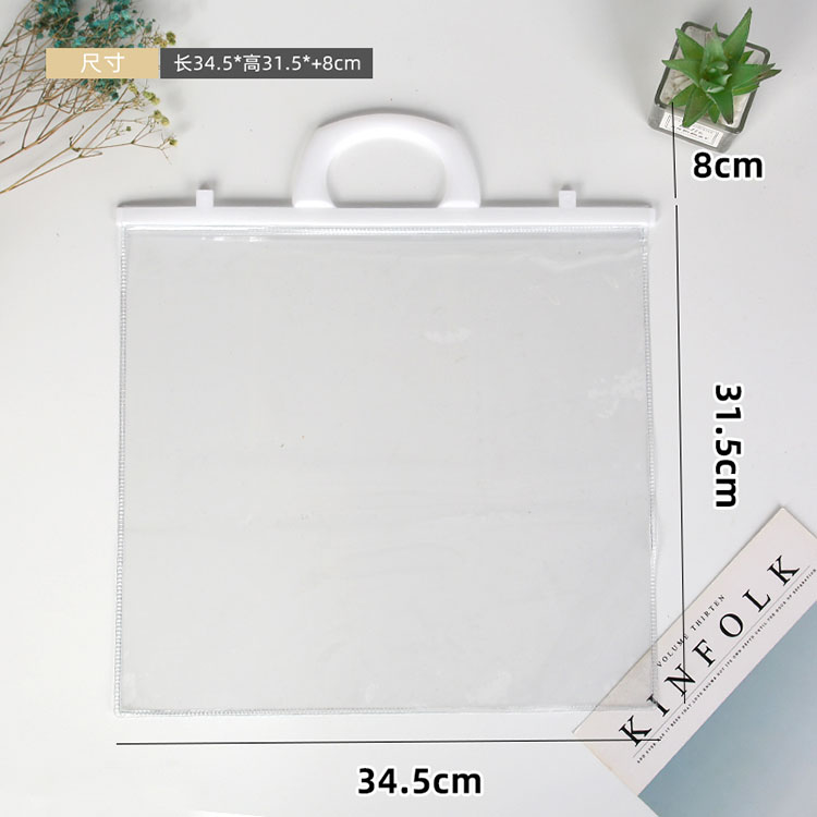 Bolsa transparente de PVC con asa de PP